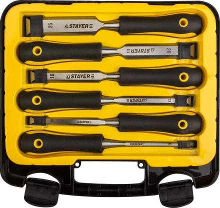 Набор cтамесок с двухкомпонентными ручками, 6/10/12/16/20/25мм, 6шт, STAYER Profi 18205-H6 купить в Когалыме