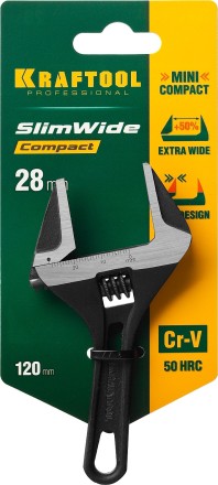 Ключ разводной компактный c тонкими губками KRAFTOOL SlimWide Compact 27266-15 купить в Когалыме