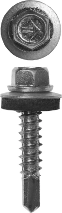 Саморезы ЗУБР "ПРОФЕССИОНАЛ" оцинков., для крепл. кров. матер. к металл. констр., 5.5x50мм, 1000шт 4-300310-55-050 купить в Когалыме