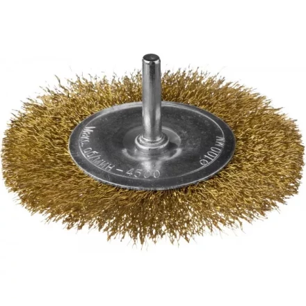 DEXX. Щетка дисковая для дрели, витая стальная латунированная проволока 0,3мм, 100мм 35110-100 купить в Когалыме