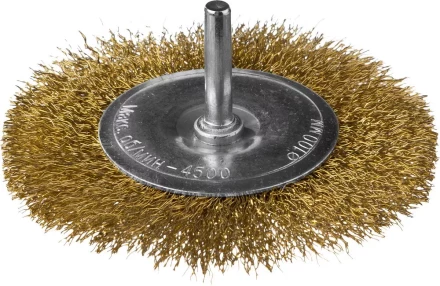 DEXX. Щетка дисковая для дрели, витая стальная латунированная проволока 0,3мм, 100мм 35110-100 купить в Когалыме