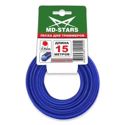 Леска для триммера HEPTAGON LINE (семиугольник) 3.0MMX15M купить в Когалыме