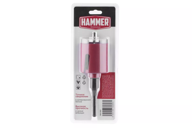 Коронка алмазная HAMMER Ф 68мм (242-503) купить в Когалыме