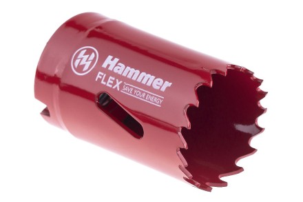 Коронка биметаллическая HAMMER Ф32х38мм 5/8&quot; BiMETALL (224-006) купить в Когалыме