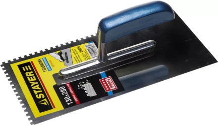 Гладилка STAYER "PROFI" нержавеющая с деревянной ручкой, зубчатая, 8х8мм 0802-08 купить в Когалыме