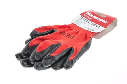 Нейлоновые перчатки с нитриловым покрытием HAMMER 230-030 купить в Когалыме