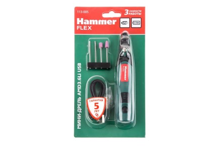 Мини-дрель HAMMER AMD3.6Li USB купить в Когалыме