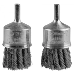 ЗУБР "ЭКСПЕРТ". Набор щеток кистевых для дрели, жгутированная стальная проволока 0,35мм, 28мм, 2шт 35227-28-H2_z01