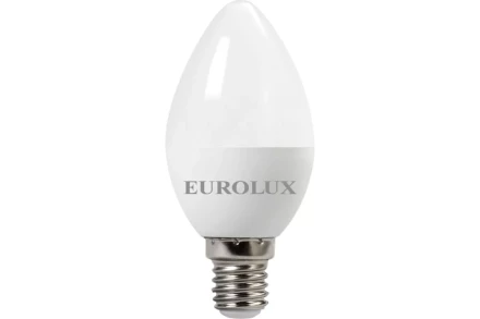 Лампа светодиодная EUROLUX LL-E-C37-7W-230-2,7K-E14 76/2/7 купить в Когалыме