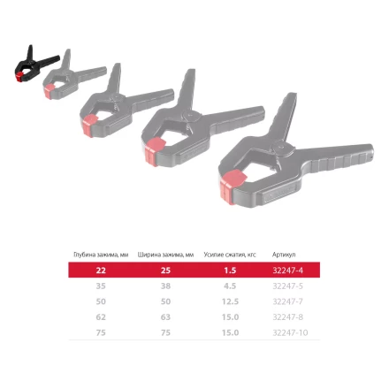 ЗУБР МЗ-40, 38 х 38 мм, пружинный зажим (32247-4) купить в Когалыме
