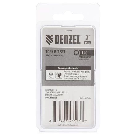 Бита T20x50, 5 шт. Denzel 7711320 купить в Когалыме