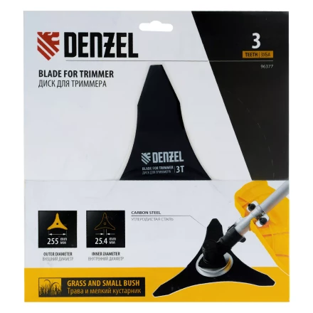 Диск для триммера, 255 х 25,4 3 лезвия Denzel 96377 купить в Когалыме