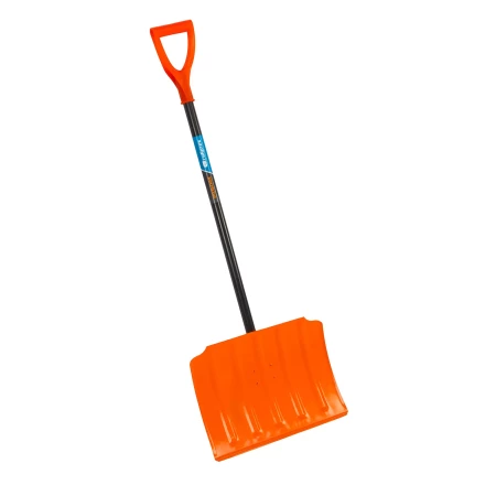 Лопата для уборки снега стальная Сибртех, 470х335х1335 мм, стальной черенок, Россия, 61656 купить в Когалыме