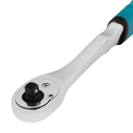 Ключ-трещотка 1/4&quot; Gross 14053, CrV, 90 зубьев, усиленный, хром купить в Когалыме