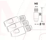 Наконечник к гор. п/а M8, d.1,0 мм L30 (тело 10) Cu-Cr-Zr Aurora купить в Когалыме