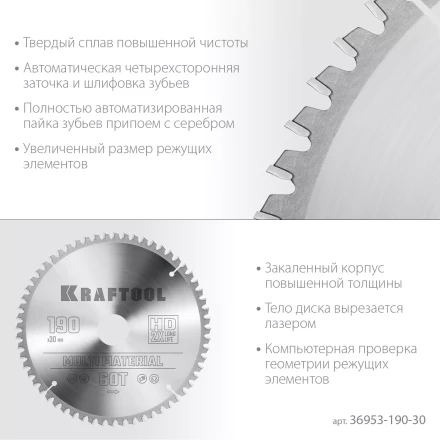 Диск пильный Multi Material, повышенный ресурс 36953-190-30 купить в Когалыме