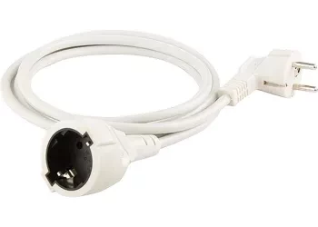 Удлинитель бытовой с заземлением, 3*1,5мм*5м, 1 прорезиненная розетка, 16A, STERN 95717 купить в Когалыме