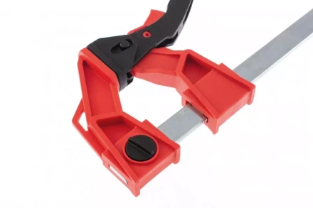 Струбцина реечная быстрозажимная усиленная пластиковый корпус рычажно-храповой механизм 200 х 100 х 351 мм штанга 5 х 22 мм Matrix 20726 купить в Когалыме