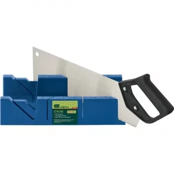 Стусло пластиковое синее,4 угла для запила+пила 350мм СИБРТЕХ 22536 купить в Когалыме