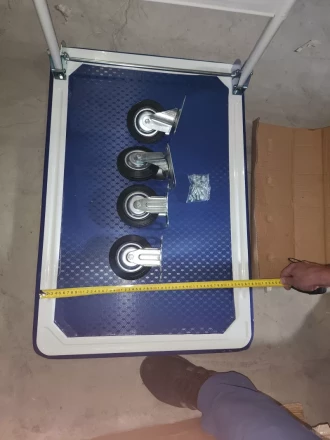 Тележка платформенная 150 кг TOR PH150 (480x740) со складной ручкой (резиновые колеса 100 мм) 1004024 купить в Когалыме