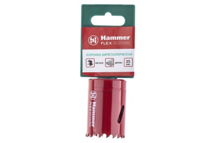 Коронка биметаллическая HAMMER Ф35х38мм 5/8&quot; BiMETALL (224-007) купить в Когалыме