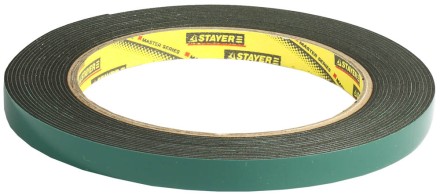 Двухсторонняя клейкая лента на вспененной основе, STAYER Professional 12233-09-05, черная, 9мм х 5м 12233-09-05 купить в Когалыме
