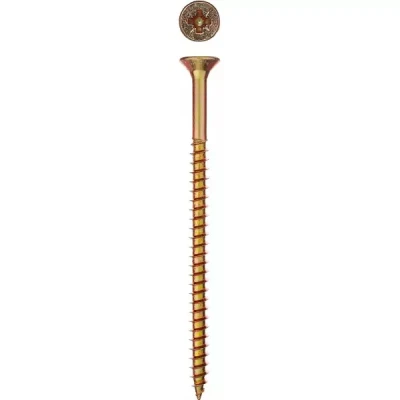 Шурупы ЗУБР "МАСТЕР" по дереву желтопассивированные, 4.0x50мм, 30шт 300396-40-050