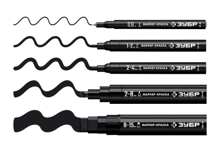 ЗУБР МК-800 черный, 2-8 мм клиновидный маркер-краска (06327-2) купить в Когалыме