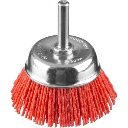 ЗУБР "ПРОФЕССИОНАЛ". Щетка чашечная для дрели, нейлоновая проволока с абразивным покрытием, 50мм 35165-050_z02 купить в Когалыме