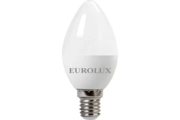 Лампа светодиодная EUROLUX LL-E-C37-7W-230-4K-E14 76/2/8