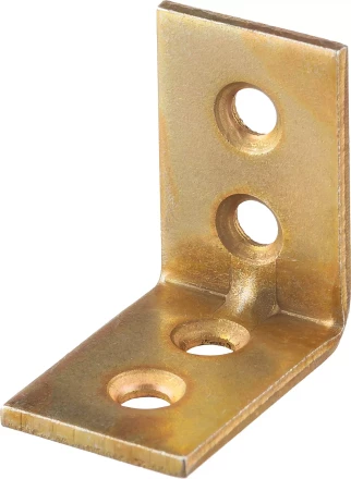 ЗУБР УМ-2.0, 25 x 25 x 17 x 2 мм, желтый цинк, узкий мебельный уголок (31031-25) купить в Когалыме