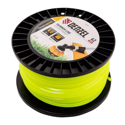 Леска для триммера квадрат, 4,0мм х 62м, на DIN катушке FLEX CORD// Denzel 96295 купить в Когалыме