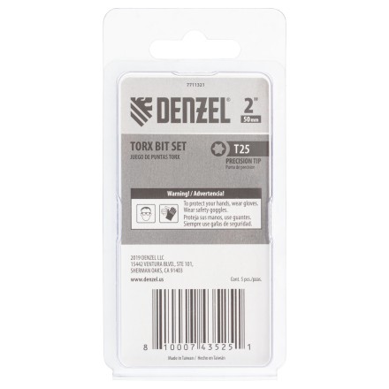 Бита T25x50, 5 шт. Denzel 7711321 купить в Когалыме
