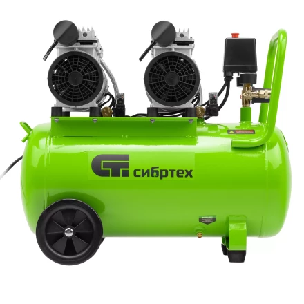 Компрессор безмаслянный малошумный Сибртех МБ 2000/50 58007, 2000 Вт, 50л, 300 л/мин купить в Когалыме