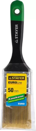 STAYER “KANEKARON-EURO”. Кисть плоская, искусственная щетина, деревянная ручка, 50мм 0106-050 купить в Когалыме