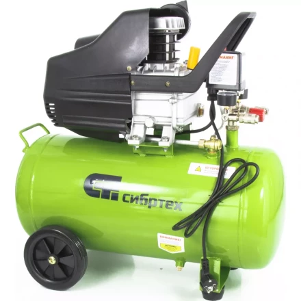 Компрессор масляный поршневой прямой привод Сибртех КК-1500/50 58039 купить в Когалыме