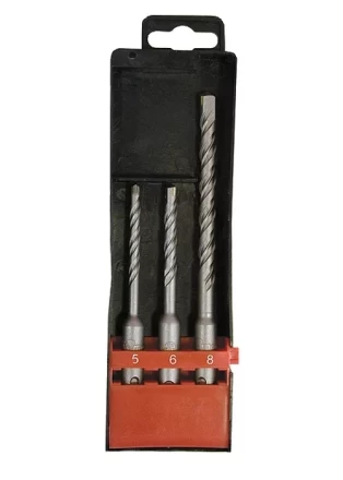 Набор буров по бетону 5х110 6х110 8х160 мм 3 шт в пластиковой коробке SDS PLUS MATRIX 71093 купить в Когалыме