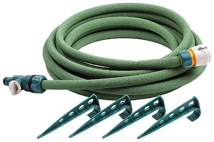 Шланг RACO сочащийся, в комплекте с коннекторами и колышками, 1/2"x7,5м 4270-55925 купить в Когалыме