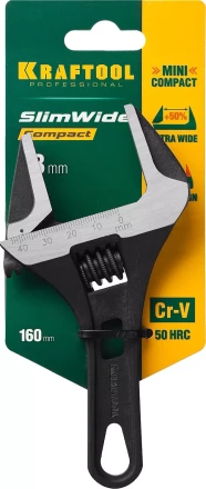 Ключ разводной компактный c тонкими губками KRAFTOOL SlimWide Compact 27266-25 купить в Когалыме