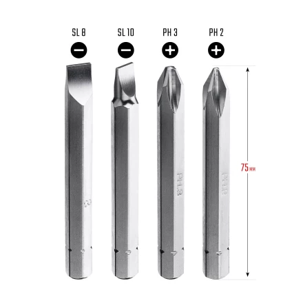 Биты для ударно-поворотных отверток KRAFTOOL 25552 купить в Когалыме