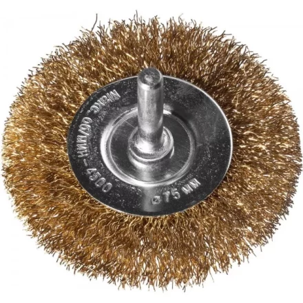 DEXX. Щетка дисковая для дрели, витая стальная латунированная проволока 0,3мм, 75мм 35110-075 купить в Когалыме