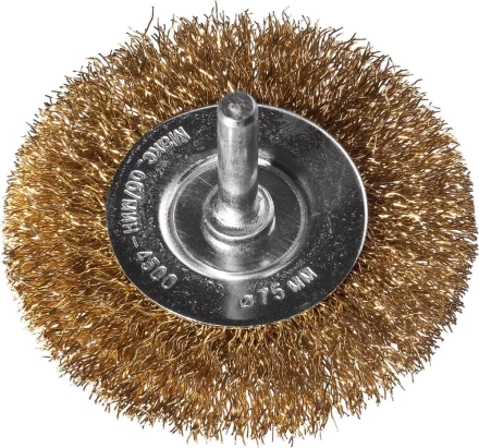 DEXX. Щетка дисковая для дрели, витая стальная латунированная проволока 0,3мм, 75мм 35110-075 купить в Когалыме