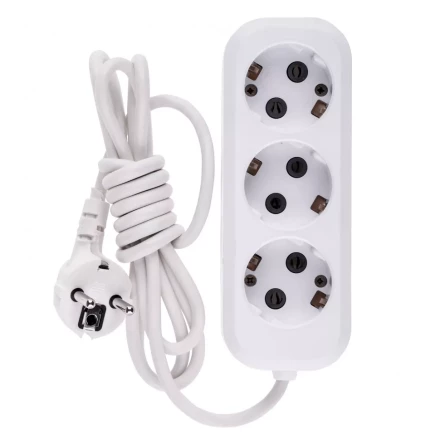 Удлинитель бытовой серия УХз-10-302 с заземлением 2 м 3 розетки 10 A Denzel 95965 купить в Когалыме