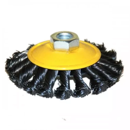 Щетка для УШМ М14/100 мм выгнутая сталь витая 51571 купить в Когалыме