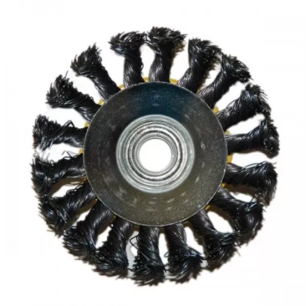 Щетка для УШМ М14/100 мм выгнутая сталь витая 51571 купить в Когалыме