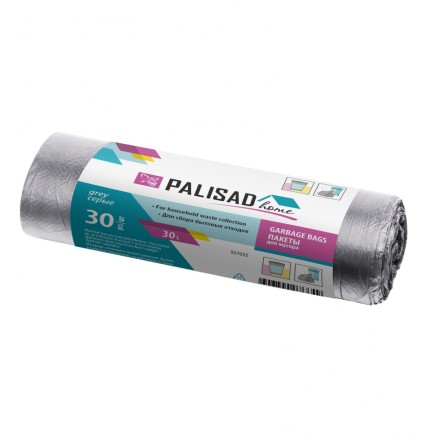 Пакеты для мусора 30 л x 30 шт. серые, Home Palisad 927035 купить в Когалыме