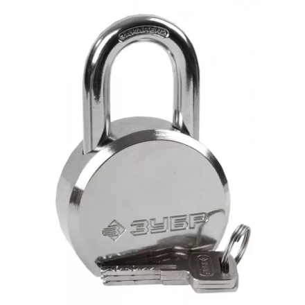 Замок ЗУБР "ЭКСПЕРТ" навесной, стальной корпус, закаленная дужка, 65мм 37271-65 купить в Когалыме