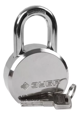 Замок ЗУБР "ЭКСПЕРТ" навесной, стальной корпус, закаленная дужка, 65мм 37271-65 купить в Когалыме