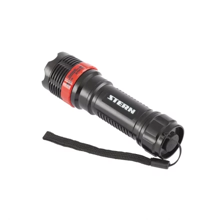 Фонарь бытовой пластик 1W LED ремешок зум 3 режима 100% - 50% - стробоскоп 3хААА Stern 90570 купить в Когалыме