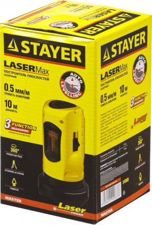 Нивелир лазерный линейный SLL-1, STAYER 34960, дальность 10м, точн. +/-0,5 мм/м 34960 купить в Когалыме